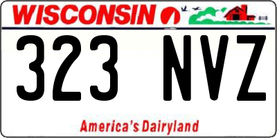 WI license plate 323NVZ