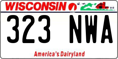 WI license plate 323NWA