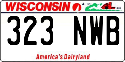 WI license plate 323NWB