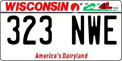 WI license plate 323NWE