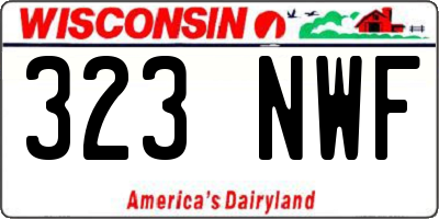 WI license plate 323NWF
