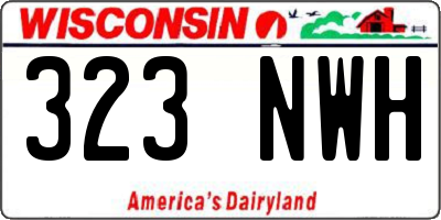 WI license plate 323NWH