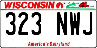 WI license plate 323NWJ