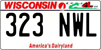 WI license plate 323NWL