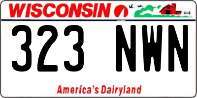 WI license plate 323NWN