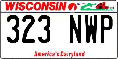 WI license plate 323NWP