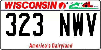 WI license plate 323NWV