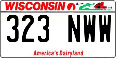 WI license plate 323NWW
