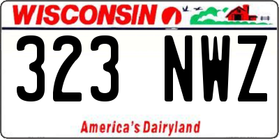 WI license plate 323NWZ