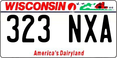 WI license plate 323NXA