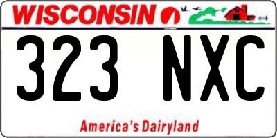 WI license plate 323NXC