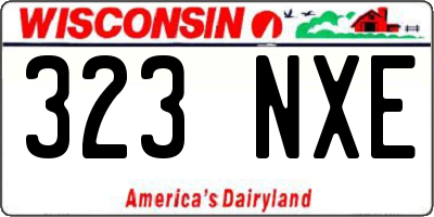 WI license plate 323NXE