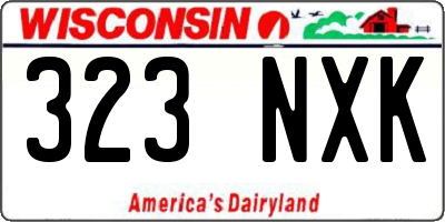 WI license plate 323NXK