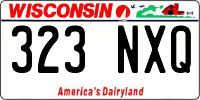 WI license plate 323NXQ