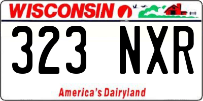 WI license plate 323NXR
