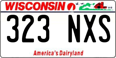 WI license plate 323NXS