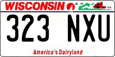 WI license plate 323NXU