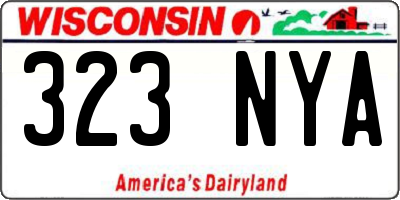 WI license plate 323NYA
