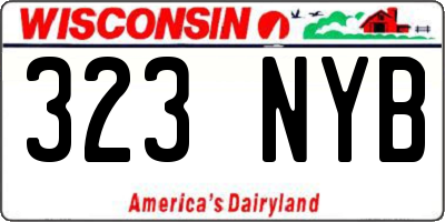 WI license plate 323NYB