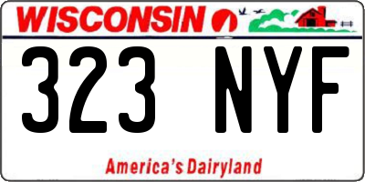 WI license plate 323NYF