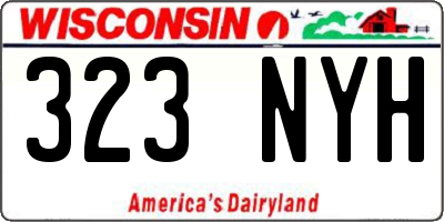 WI license plate 323NYH