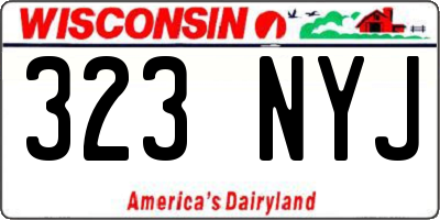 WI license plate 323NYJ