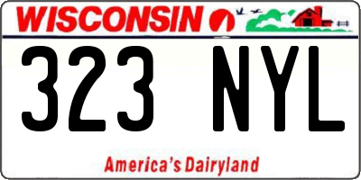 WI license plate 323NYL