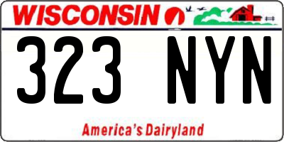 WI license plate 323NYN