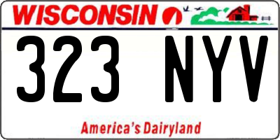 WI license plate 323NYV