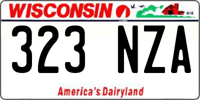 WI license plate 323NZA