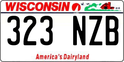 WI license plate 323NZB