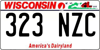 WI license plate 323NZC
