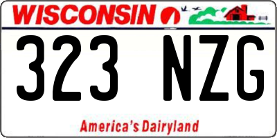 WI license plate 323NZG