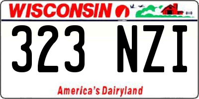 WI license plate 323NZI