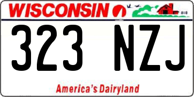 WI license plate 323NZJ