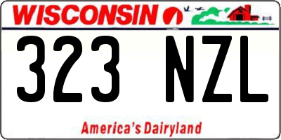 WI license plate 323NZL