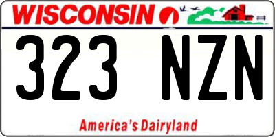 WI license plate 323NZN
