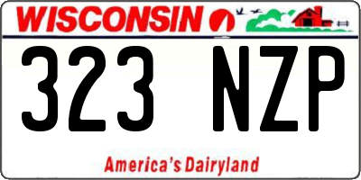 WI license plate 323NZP