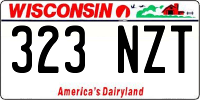 WI license plate 323NZT