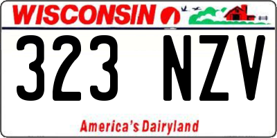 WI license plate 323NZV