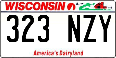 WI license plate 323NZY