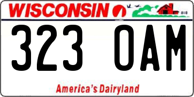 WI license plate 323OAM