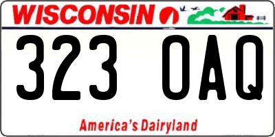 WI license plate 323OAQ