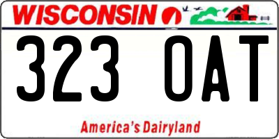 WI license plate 323OAT