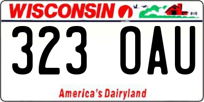 WI license plate 323OAU