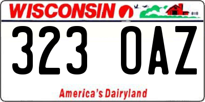 WI license plate 323OAZ