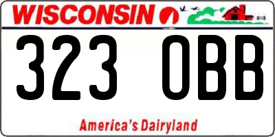 WI license plate 323OBB