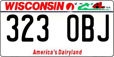 WI license plate 323OBJ
