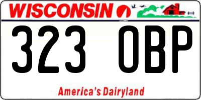 WI license plate 323OBP