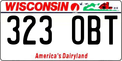WI license plate 323OBT